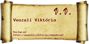 Veszeli Viktória névjegykártya